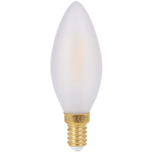 Girard Sudron LED Filament Smooth Flame Candle 2W E14 Frosted Very Warm White