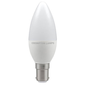 Crompton LED Candle Thermal Plastic 5.5W B15d Very Warm White Opal Dimmable