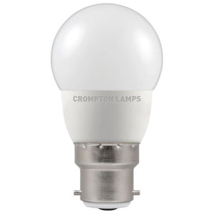 Crompton LED 45mm Round Thermal Plastic 5.5W B22d Day Light Opal