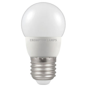 Crompton LED 45mm Round Thermal Plastic 5.5W E27 Cool White Opal Dimmable