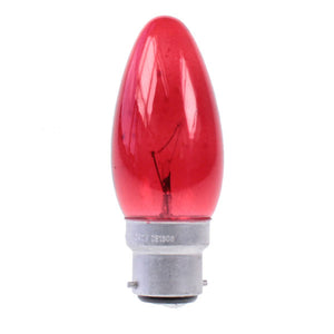 Candle 240V 40W B22d Fireglow