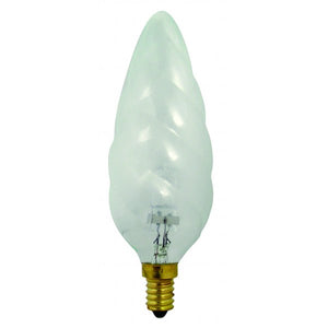 Girard Sudron Flame Twisted Candle 46W SES Translucent