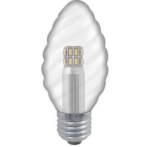 Crompton Manor House Twisted LED Candle 3W E27 Warm White Clear