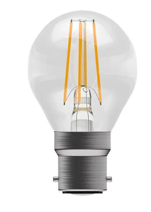 Bell 60123 - 4W LED Filament Clear Round Dimmable - BC, 4000K