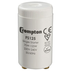 Crompton FS125 - Fluorescent Starter Switch • 70W-125W • 12.7mm-Pins
