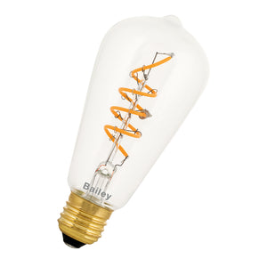 Bailey - 145012 - SPIRALED Alva ST64 E27 DIM 3.2W 190lm 922 Clear Light Bulbs Bailey - The Lamp Company
