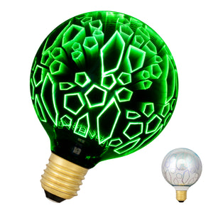 Bailey - 80100040412 - LED Magic 3D G95 E27 4.5W Shards Green Light Bulbs Bailey - The Lamp Company