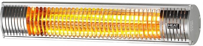 Shadow Patio Heater in Silver - Heat Outdoors IP65 2KW