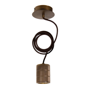 Bailey - 90900837338 - Retro Pendant 1X2M Antique Bronze E40 Light Bulbs Calex - The Lamp Company