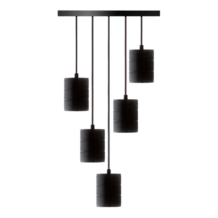 Bailey - 90900841236 - Retro Pendant Rond 5X2M Zwart E40