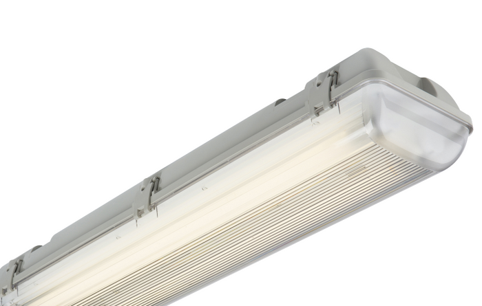 Knightsbridge AC65236EM 230V IP65 2x36W 4ft Twin HF Non-Corrosive Fluorescent Fitting with Emergency