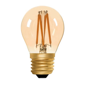 Large Globe E27 1W LED Amber Filament Bulb –