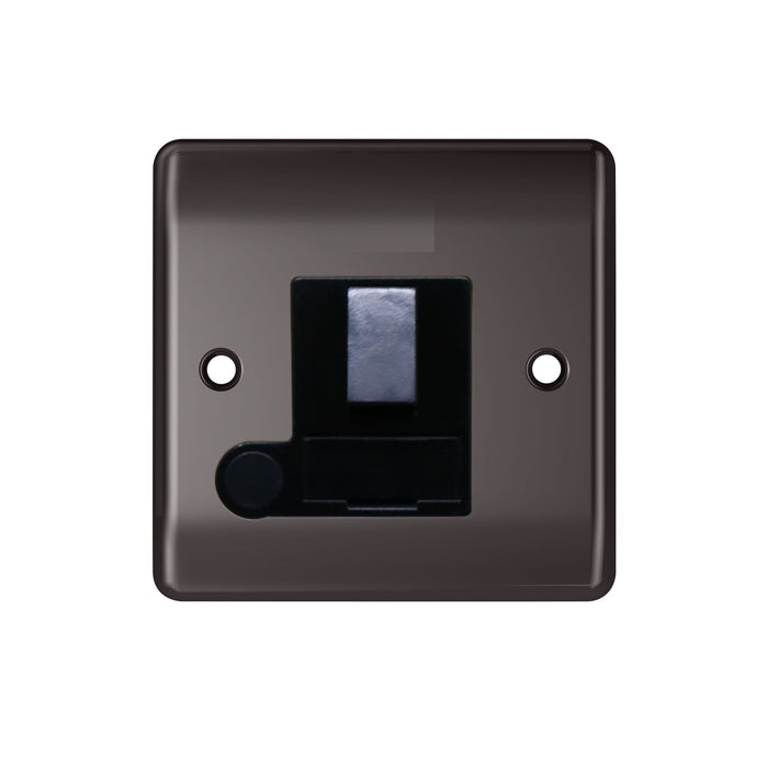 Caradok 13A switched FCU’s Black Nickel, Metal Switch - Black Insert