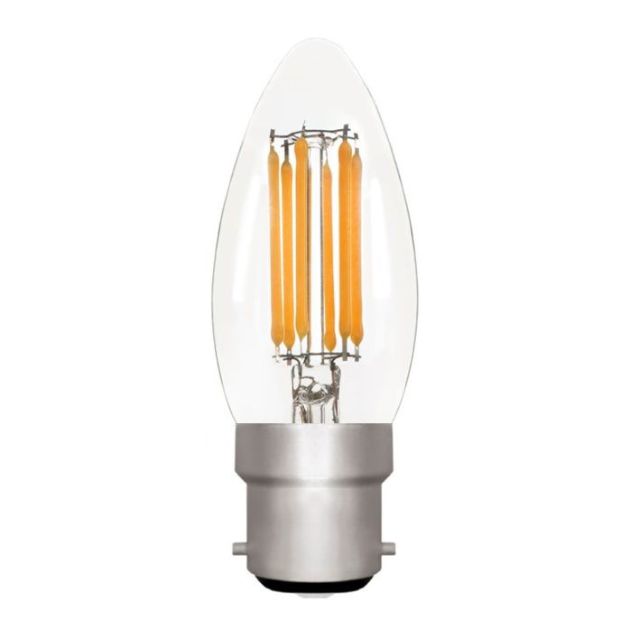 Zico ZIK008/6W27B22C - Candle C35 Clear 6w B22 2700k