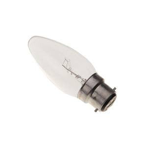 00970-BE - 45mm Plain Candle - 240v 40W B22d Incandescent Bell - The Lamp Company