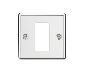 Knightsbridge CL1GPC 1G Modular Faceplate - Rounded Edge Polished Chrome