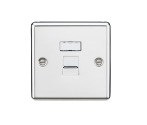 Knightsbridge CL45PC RJ45 Network Outlet - Rounded Edge Polished Chrome