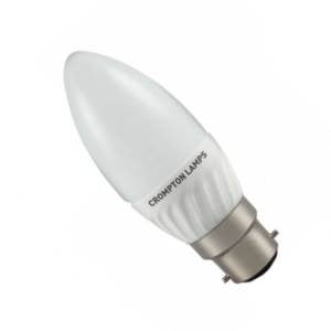 CL4BC-WWD-CR - 240v 4w LED Candle Ba22d Dimmable 250lm