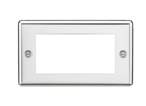 Knightsbridge CL4GPC 4G Modular Faceplate - Rounded Edge Polished Chrome