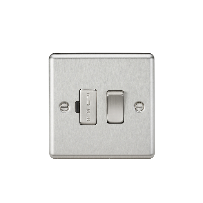 Knightsbridge CL63BC 13A Switched Fused Spur Unit - Rounded Edge Brushed Chrome
