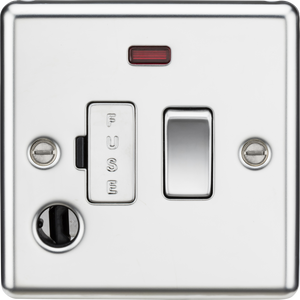 Knightsbridge CL63PC 13A Switched Fused Spur Unit - Rounded Edge Polished Chrome