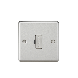 Knightsbridge CL6BC 13A Fused Spur Unit - Rounded Edge Brushed Chrome - Knightsbridge - Sparks Warehouse