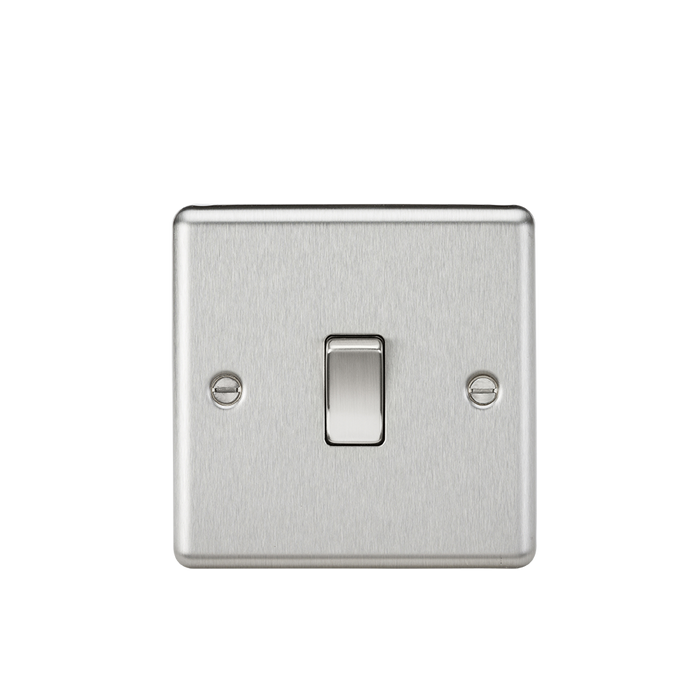 Knightsbridge CL834BC 20A 1G DP Switch - Rounded Edge Brushed Chrome