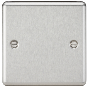 Knightsbridge CL85BC 1G Blanking Plate - Rounded Edge Brushed Chrome - Knightsbridge - Sparks Warehouse