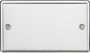 Knightsbridge CL86PC 2G Blanking Plate - Rounded Edge Polished Chrome