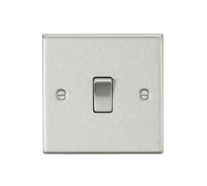 Knightsbridge CS12BC 10AX 1G Intermediate Switch - Square Edge Brushed Chrome