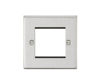 Knightsbridge CS2GBC 2G Modular Faceplate - Square Edge Brushed Chrome