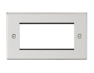 Knightsbridge CS4GBC 4G Modular Faceplate - Square Edge Brushed Chrome