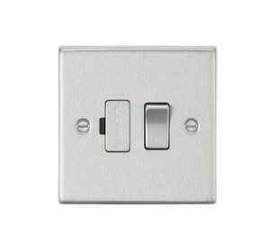 Knightsbridge CS63BC 13A Switched Fused Spur Unit - Square Edge Brushed Chrome