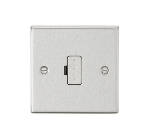 Knightsbridge CS6BC 13A Fused Spur Unit - Square Edge Brushed Chrome