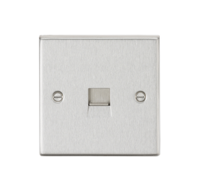 Knightsbridge CS73BC Telephone Master Outlet - Square Edge Brushed Chrome