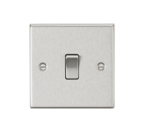 Knightsbridge CS834BC 20A 1G DP Switch - Square Edge Brushed Chrome