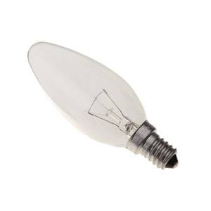 C60SES-PLRS-BE - 240v 60w E14 35mm Clear Tough Lamp