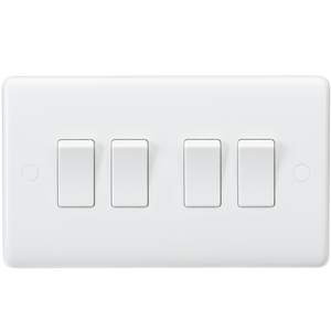 Knightsbridge CU4100 Curved Edge 10A 4G 2-Way Switch - Knightsbridge - Sparks Warehouse