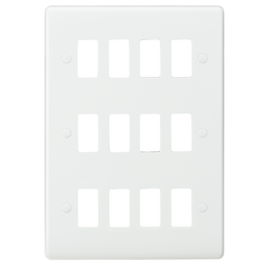 Knightsbridge CUG12 Curved edge 12G grid faceplate - Knightsbridge - Sparks Warehouse
