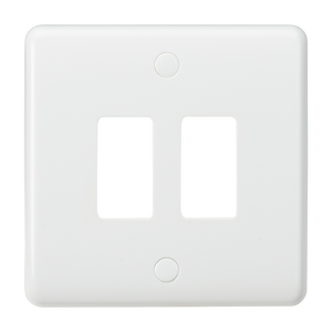 Knightsbridge CUG2 Curved edge 2G grid faceplate - Knightsbridge - Sparks Warehouse