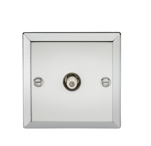 Knightsbridge CV015PC SAT TV Outlet - Bevelled Edge Polished Chrome - Knightsbridge - Sparks Warehouse