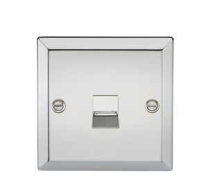 Knightsbridge CV74PC Telephone Extension Outlet - Bevelled Edge Polished Chrome - Knightsbridge - Sparks Warehouse