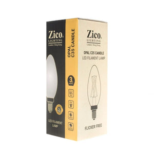 Zico ZIK008/4W27E14O - Candle C35 Opal 4w E14 2700k Zico Vintage Zico - The Lamp Company