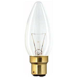 CANDLE 60W 130V BC CLEAR