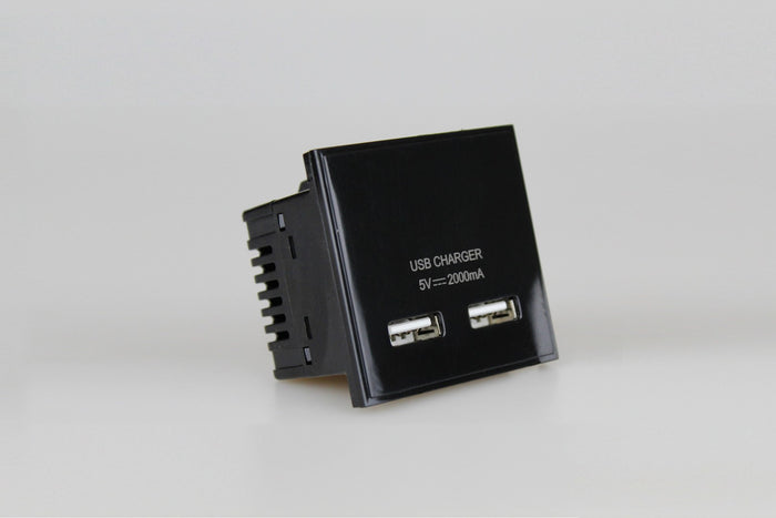 Varilight DUSBC2B - Double USB Charger 2000mA (2 DataGrid Spaces)