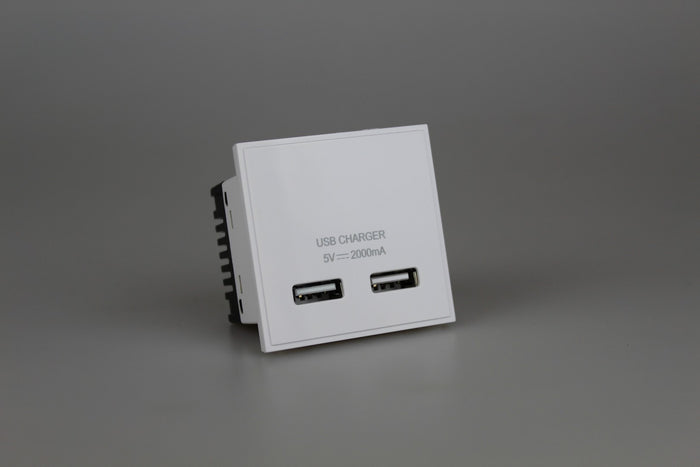 Varilight DUSBC2W - Double USB Charger 2000mA (2 DataGrid Spaces)