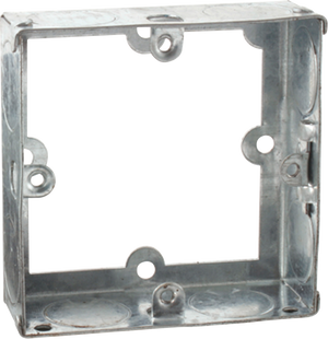 Knightsbridge EG125 1G 25mm Galvanised Steel Extension Box, with one adjustable lug - Knightsbridge - Sparks Warehouse