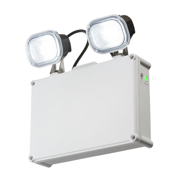 Knightsbridge EMTWINIP 230V IP65 2 x 3W LED Twin Emergency Spotlight