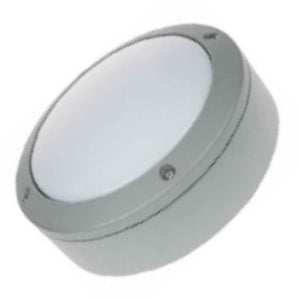 LED Bulkhead fitting - 12w IP65 600 Lumens 5000 Kelvin. 30000 Hours Life - GREY