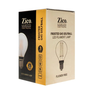 Zico ZIK017/4W22E14F - Golfball G45 Frosted E14 2200K Zico Vintage Zico - The Lamp Company